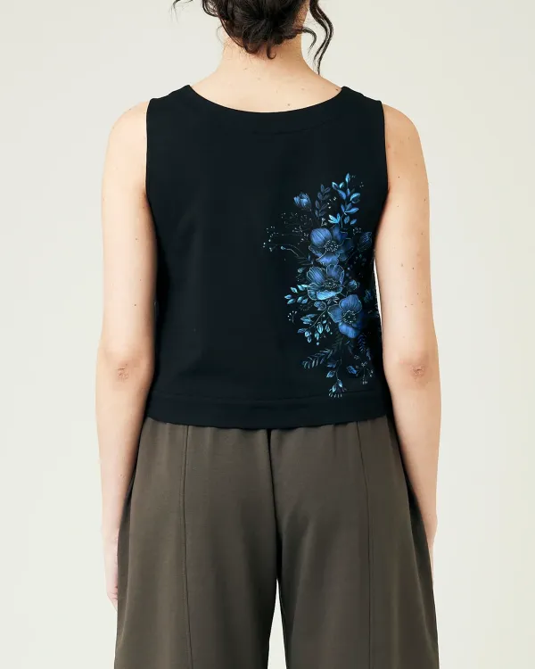 BLACK JERSEY TOP