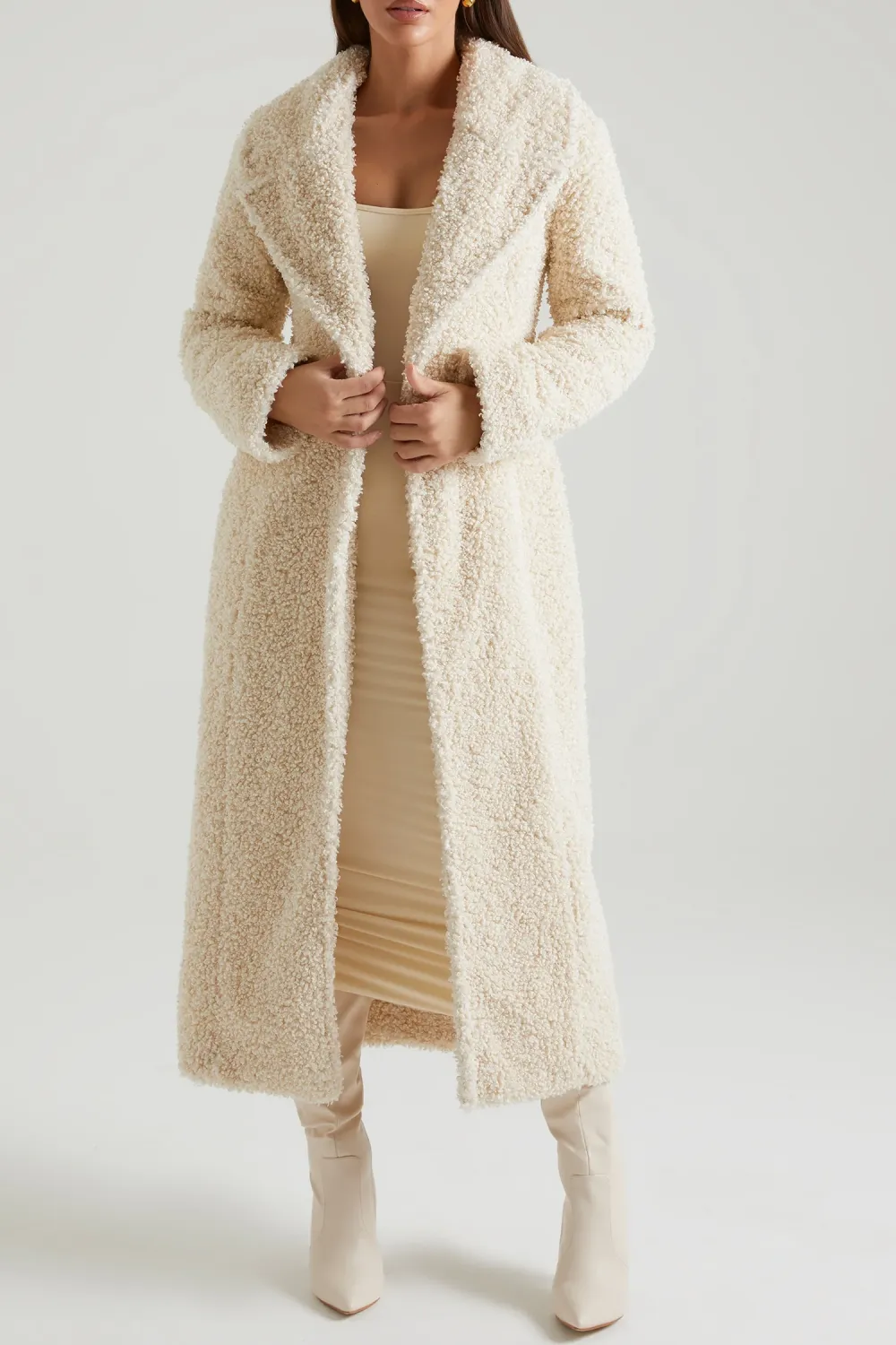 Constant Temperature Lambskin Long Warm Coat