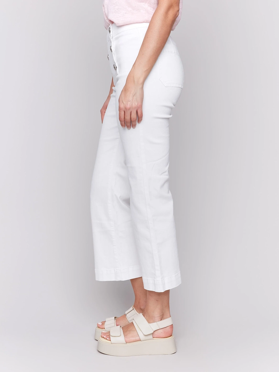 Versatile Creative Front Buttoned Flared Jeans