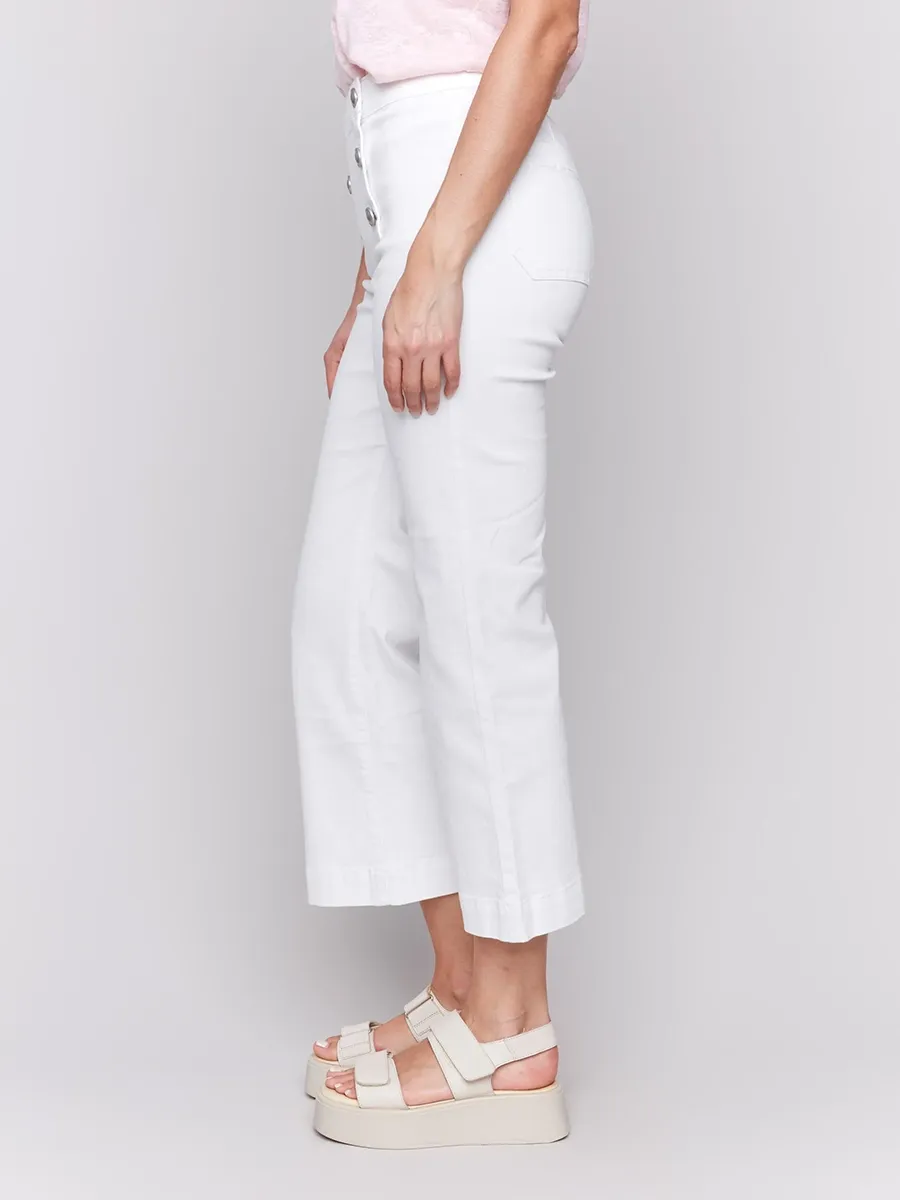 Versatile Creative Front Buttoned Flared Jeans