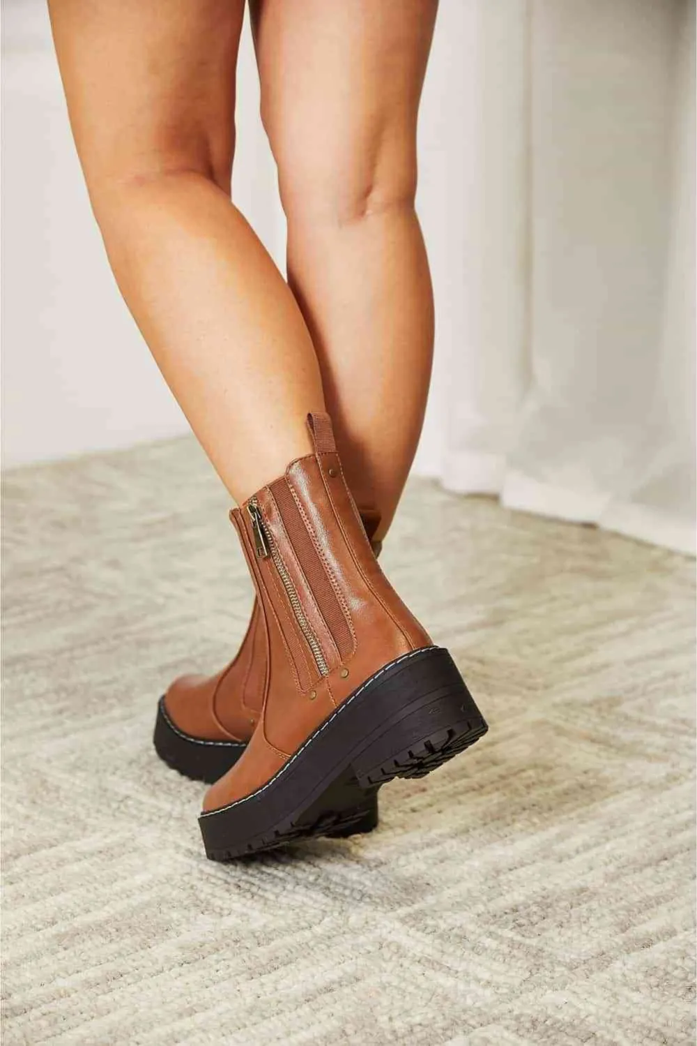 Straw Platform Boots