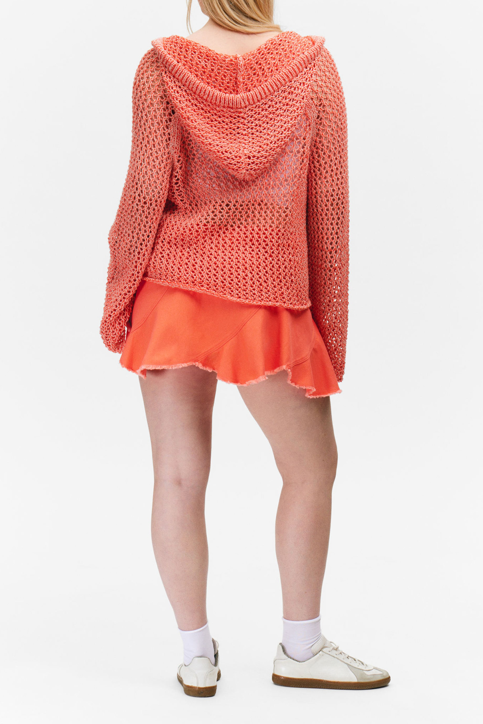 Hollow Hooed Drop Shoulder Sweater