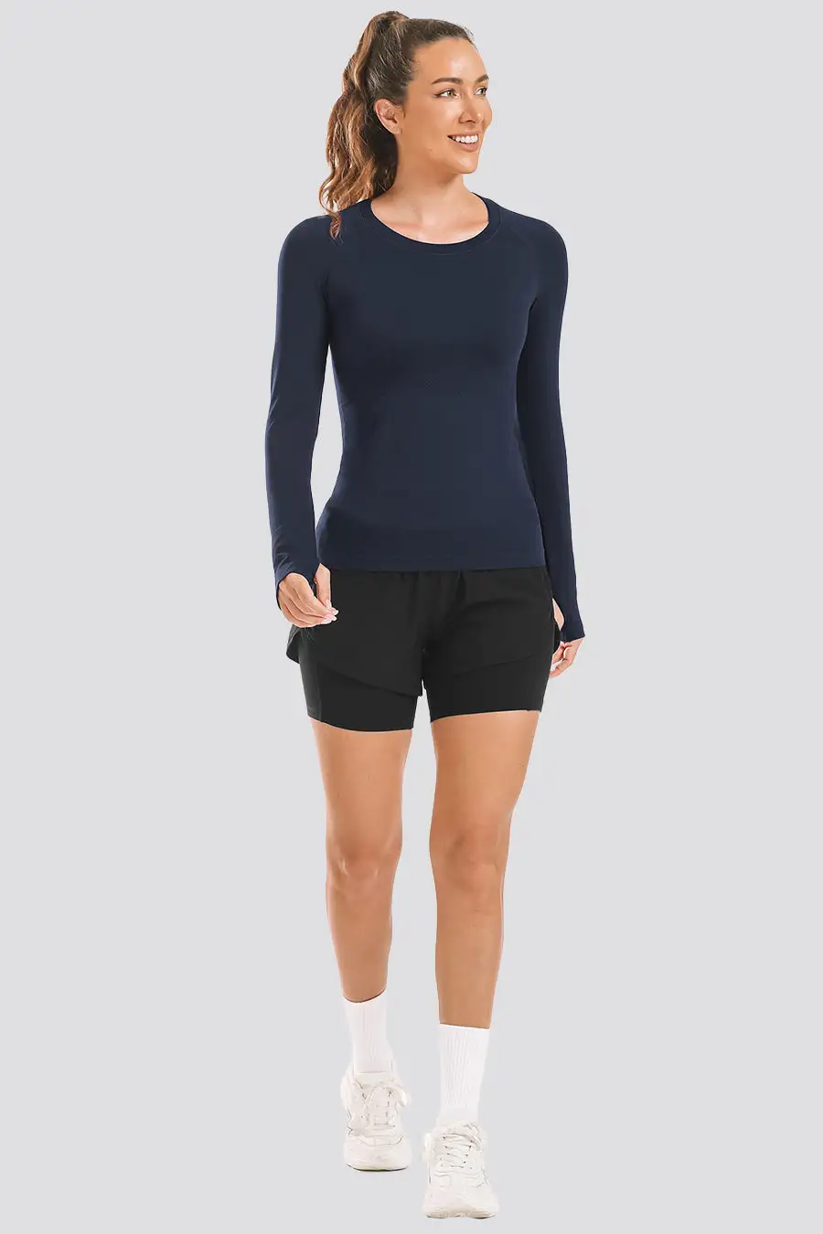 Seamless Long Sleeve Tops （Thumb Hole）