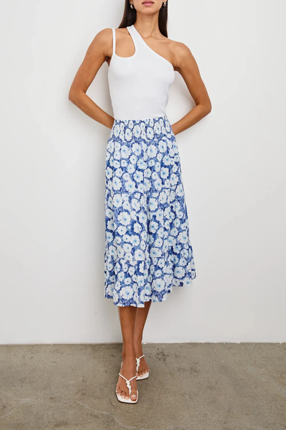 Lace Pleated Double-Layered Women's Midi Skirt