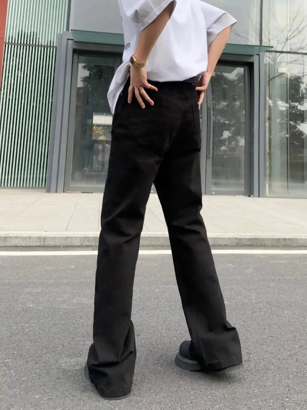 Men's High Waisted Flare Leg Pants