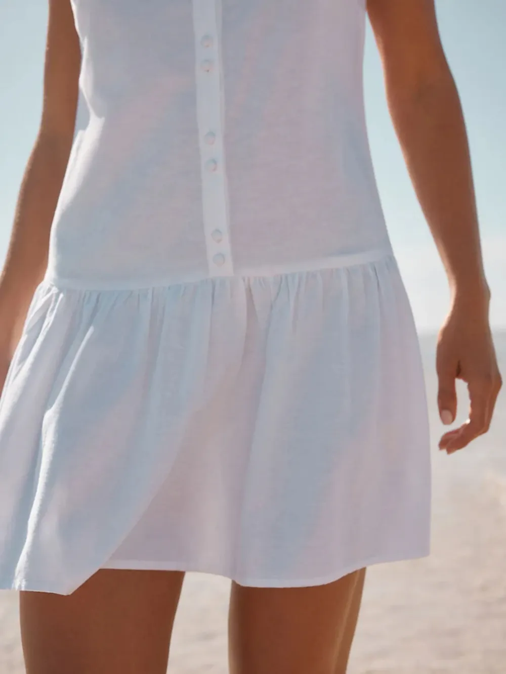 Basic Minimalist Bohemian Style Solid Color Dress