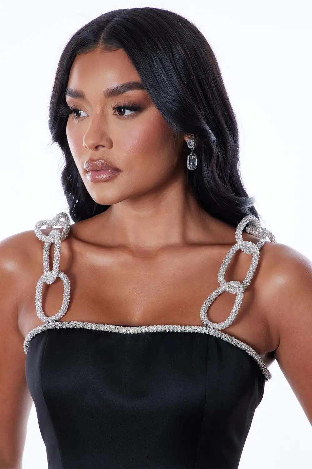Valerie Embellished Maxi Dress - Black