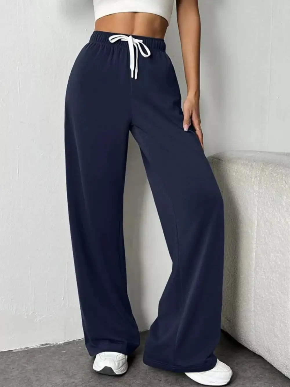 Everyday Drawstring Wide Leg Pants