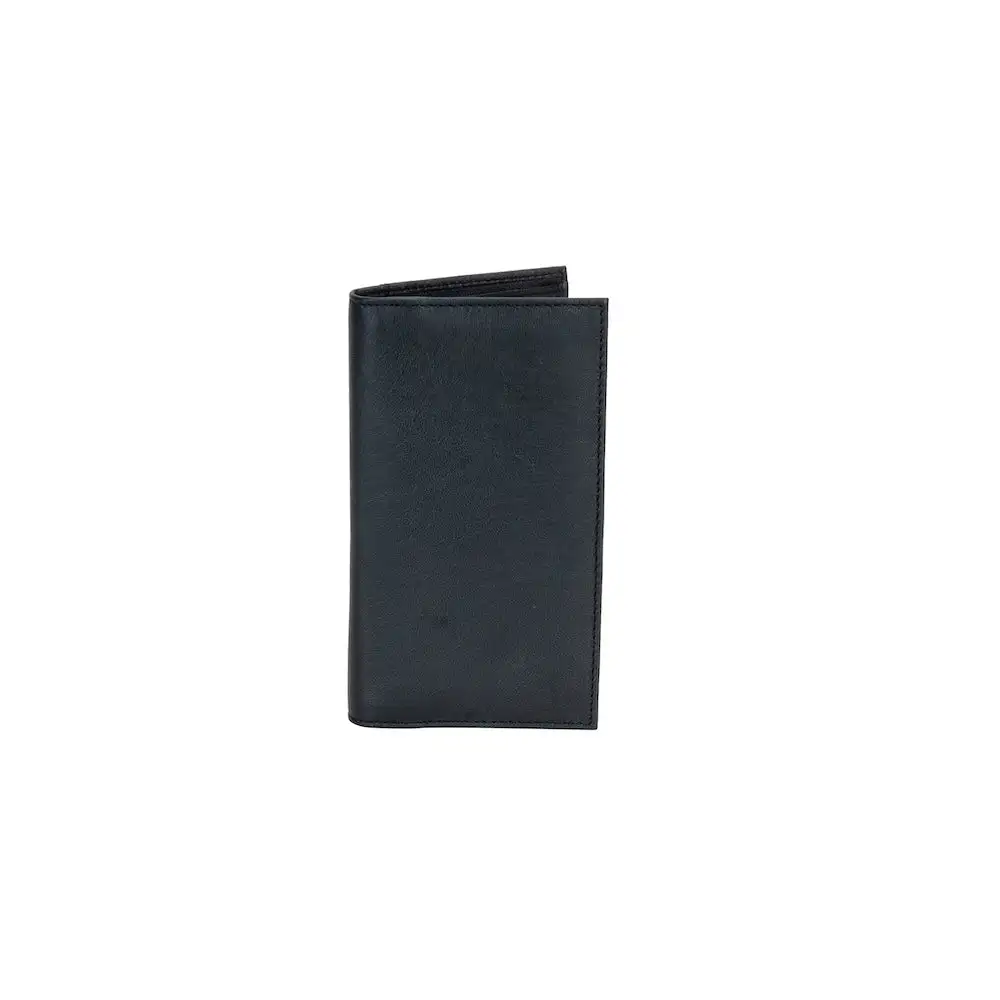 Long Checkbook Leather Wallet