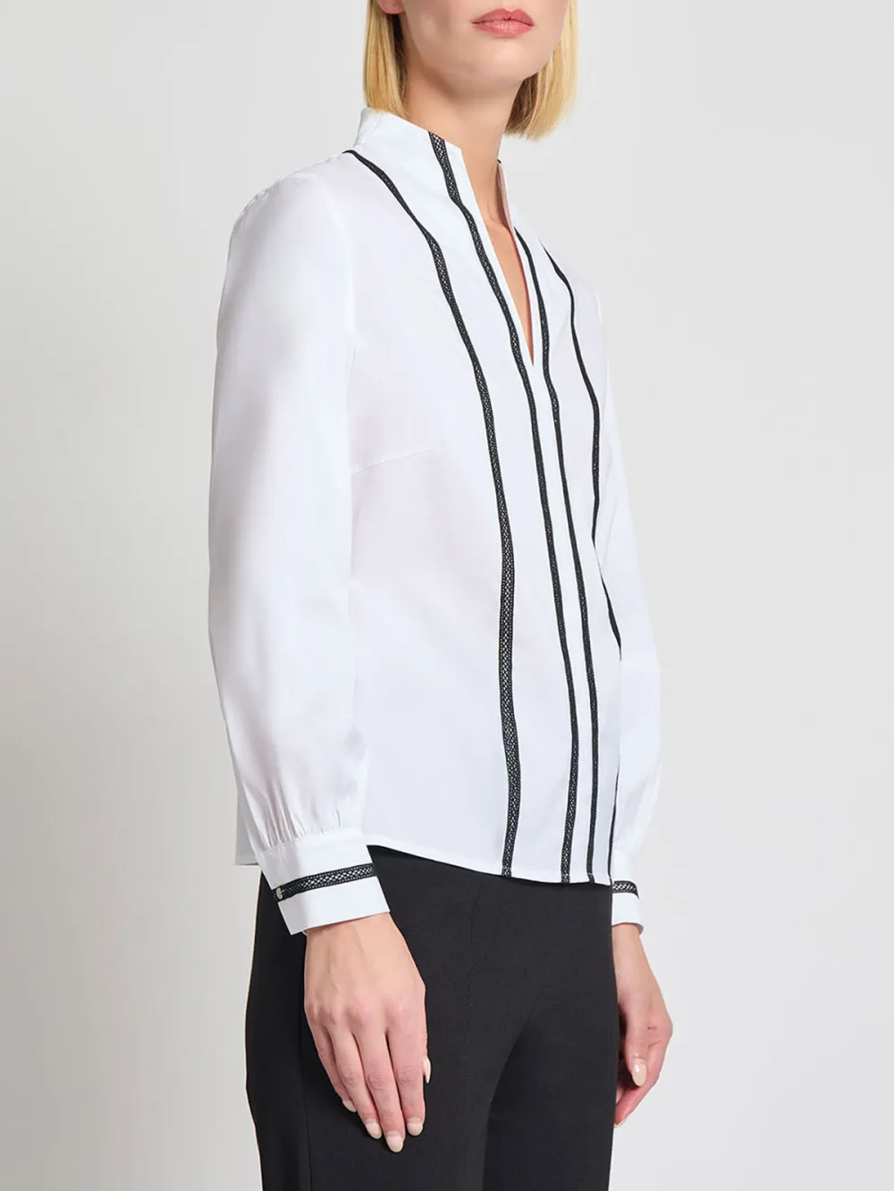 Stand Up Collar Pullover Shirt