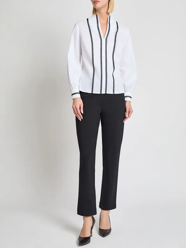 Stand Up Collar Pullover Shirt