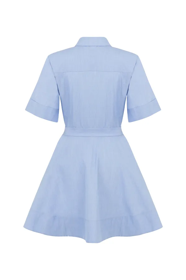 Mini Dress-Blue