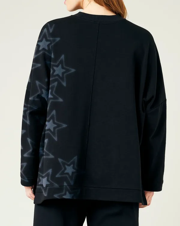 BLACK COTTON JERSEY TOP
