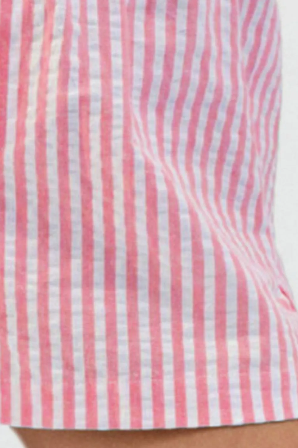Easygoing Striped Elastic Waist Shorts