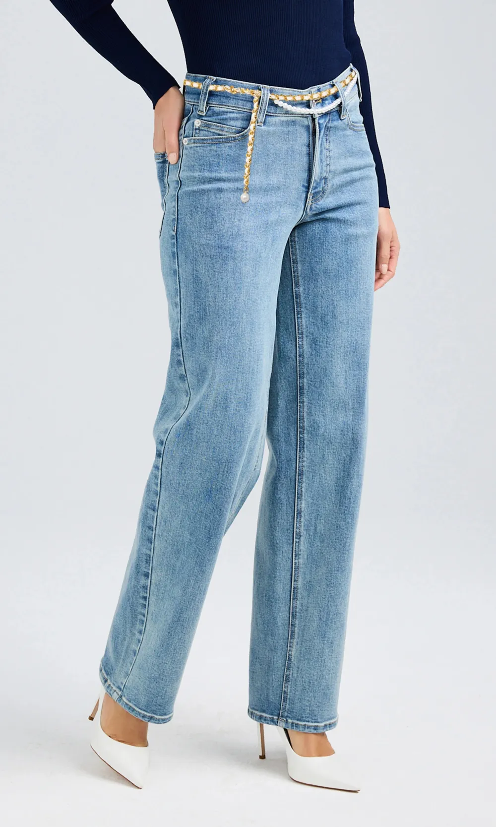 Casual Jeans With Belt