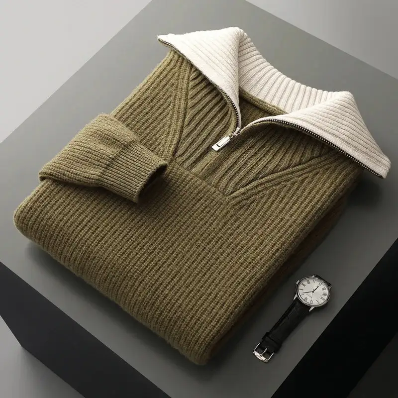 Wool Quarter Zip Pullover