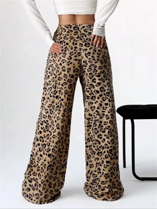Relaxed Drawstring Wide Leg Pants
