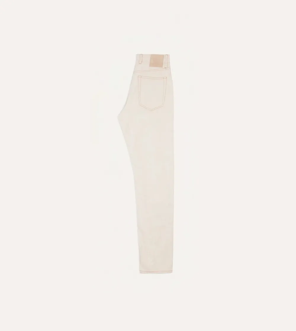 Off White Straight Leg Denim Pants