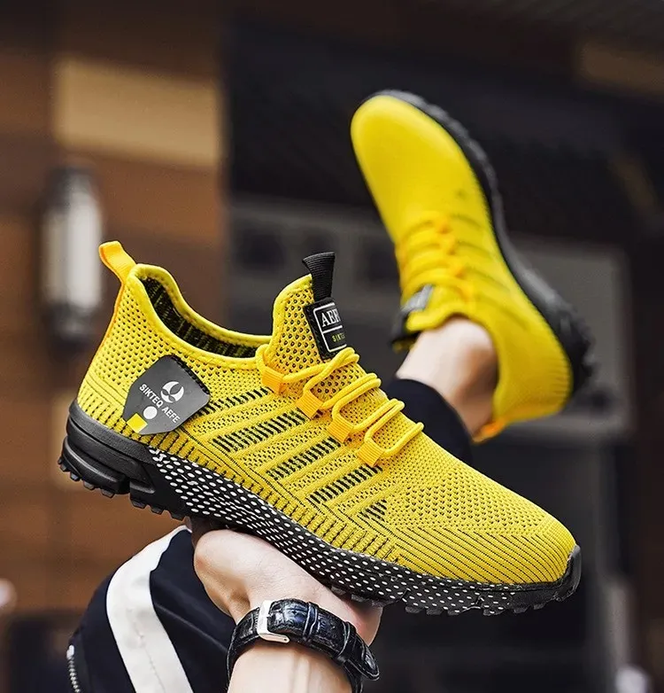 🔥Hot Sale 50% OFF🛒 - Men's Lightweight Orthopedic Flyknit Sneakers — Breathable Walking, Running & Outdoor Fitness Shoes