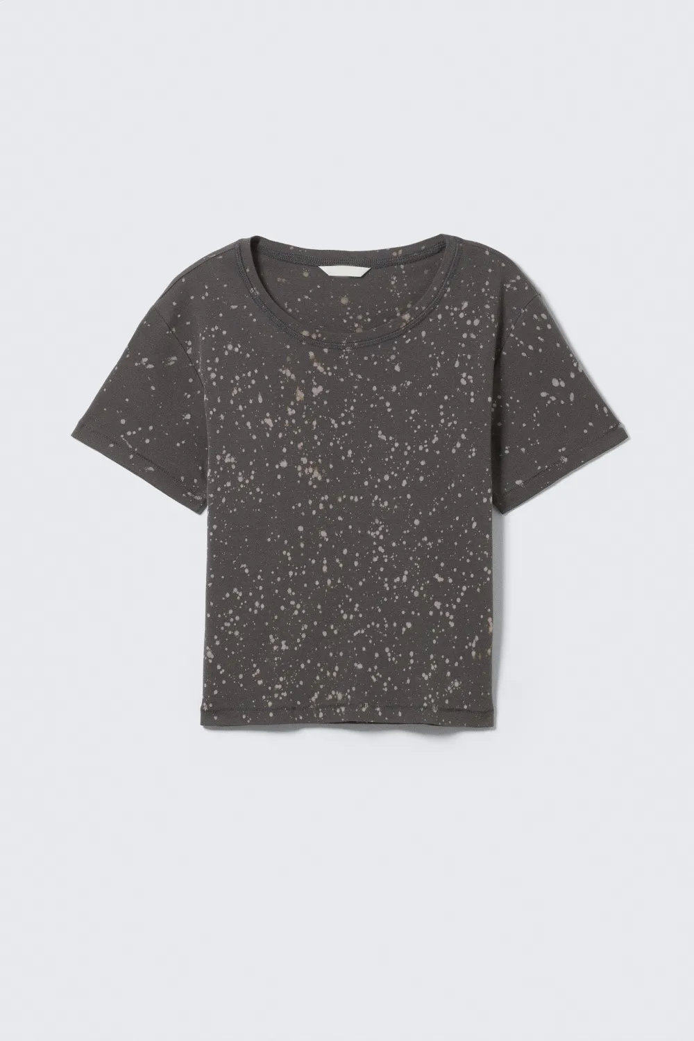 Printed Crew Neck Cropped T-Shirt