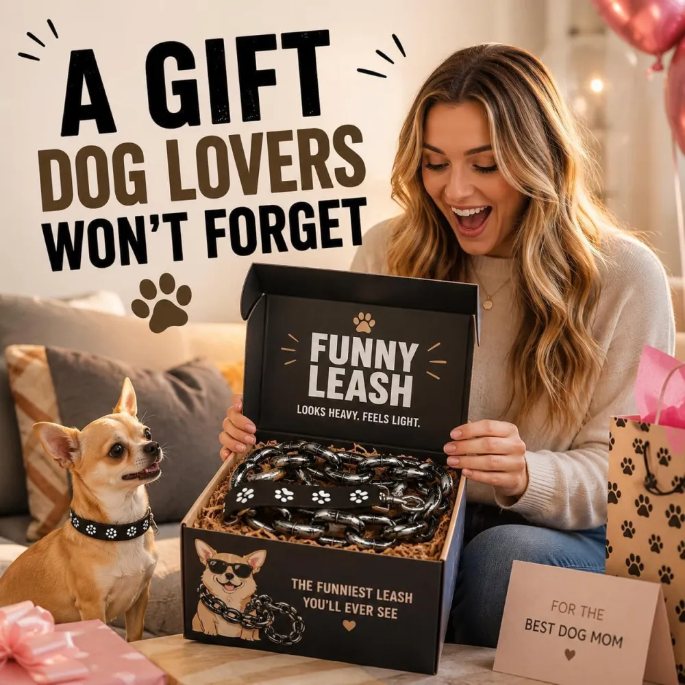Funny Pet Simulation Thick Iron Chain with Collar