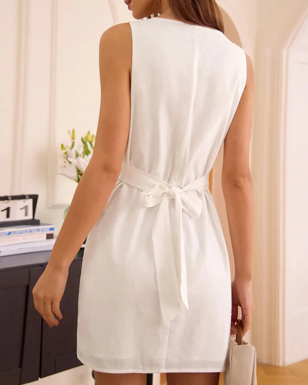 Cotton & Linen White Dress