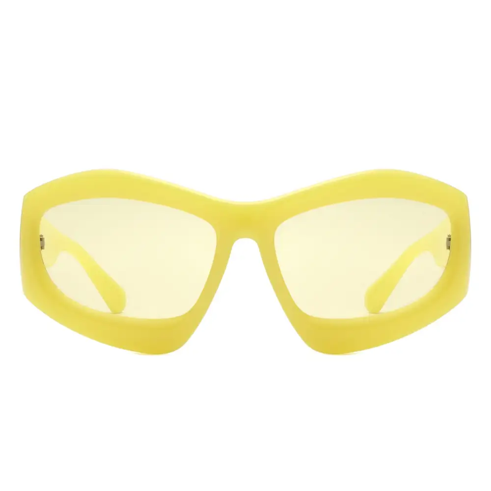 Rhinestone Square Geometric Frame Sunglasses