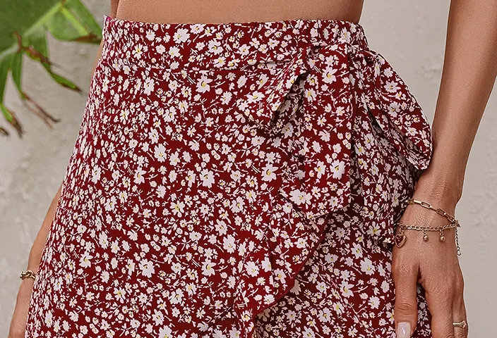 Printed Tie Waist Shorts