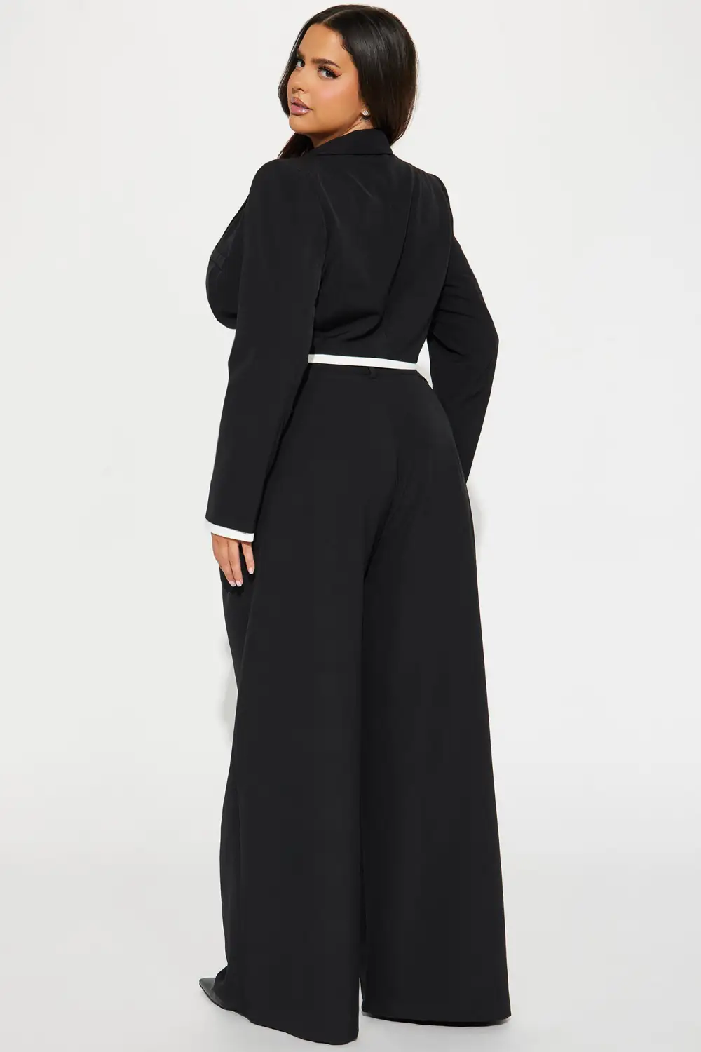 Fashionably Late Pant Set - Black
