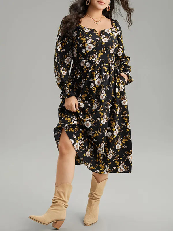 Elegant Premium Waist Slimming Dress With Pockets