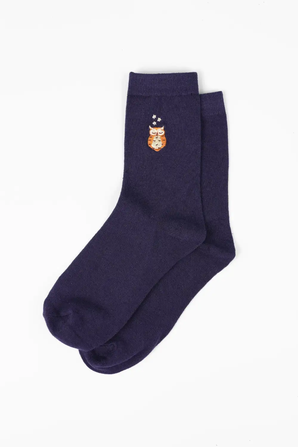 Women's Embroidered Ankle Owl Pattern Socks