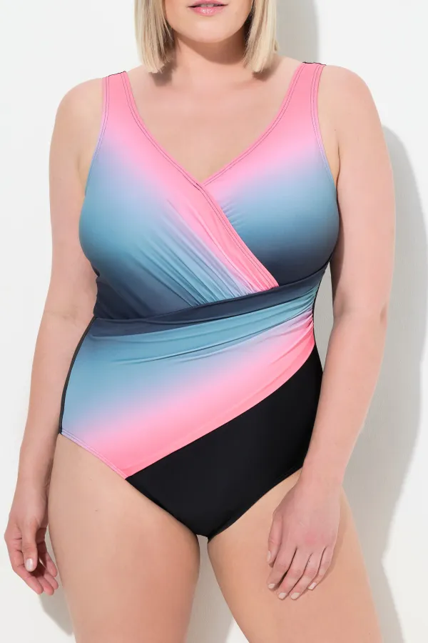 V-Neck Gradient Swimsuit