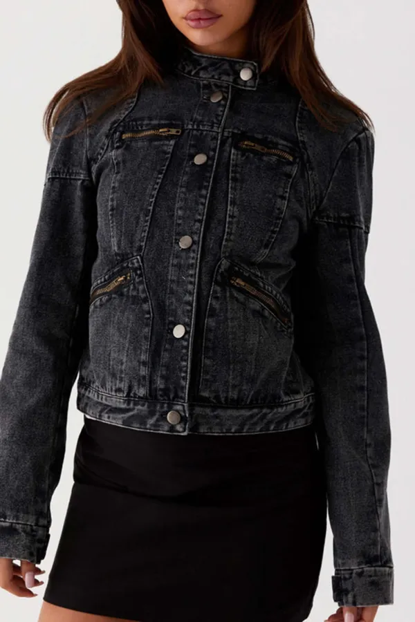 Denim Jacket - Charcoal