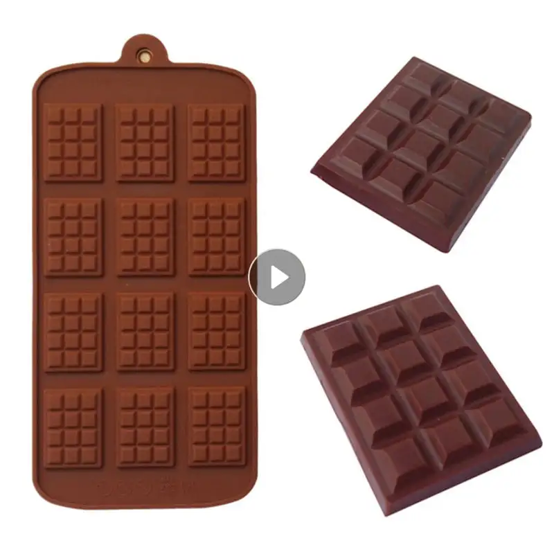 (Store Closing Sale) Chocolate Molds DIY Bakeware Cake Molds High Quality Square Eco-friendly Silicone Mold DIY 1PC Food Grade 12 Cavity Waffle Molds