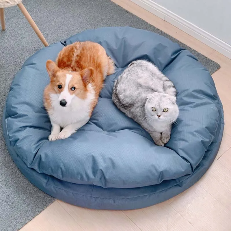 Waterproof Oxford Fabric Round Large Dog Bed