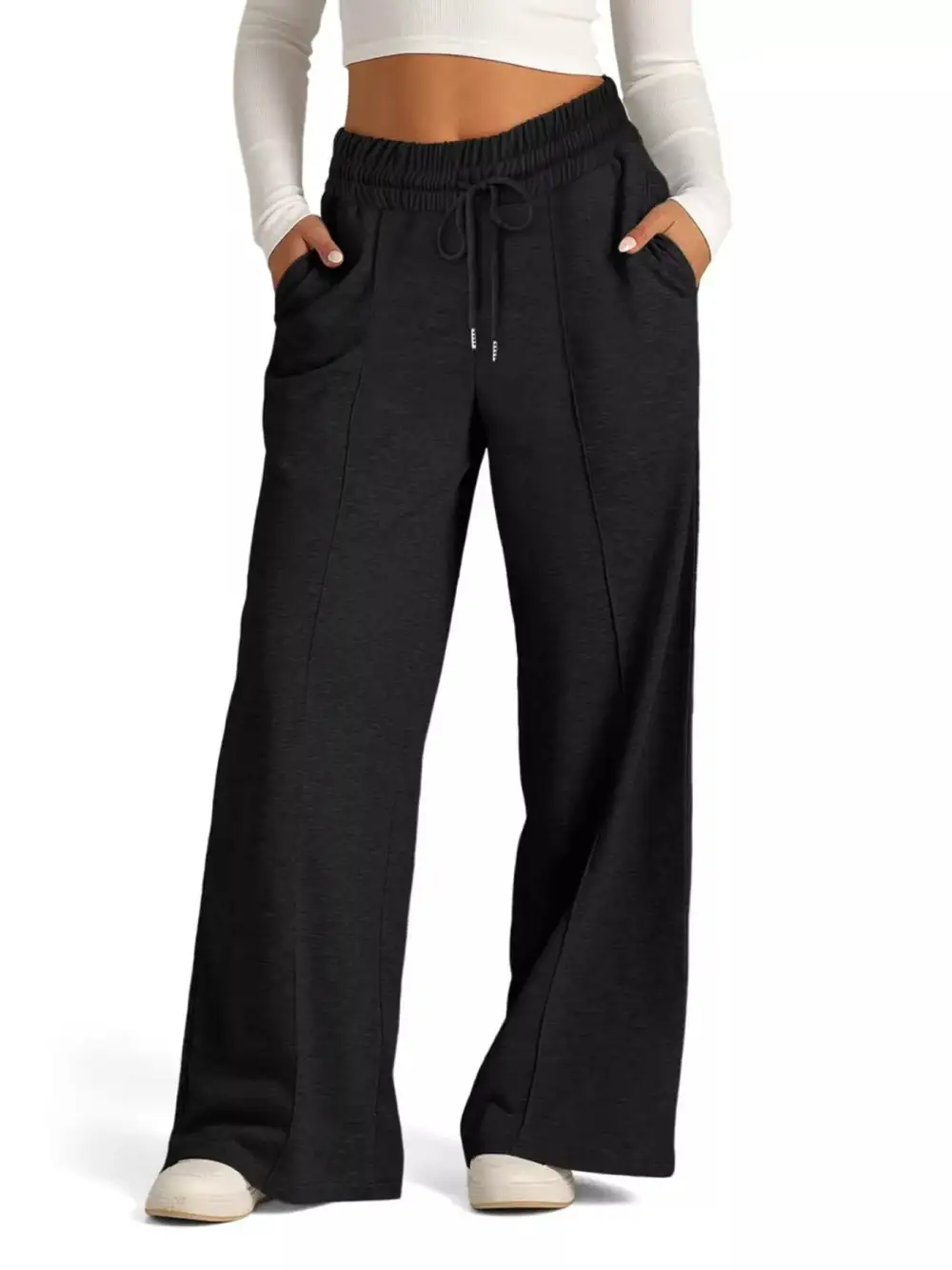 Easygoing Wide Leg Drawstring Pants