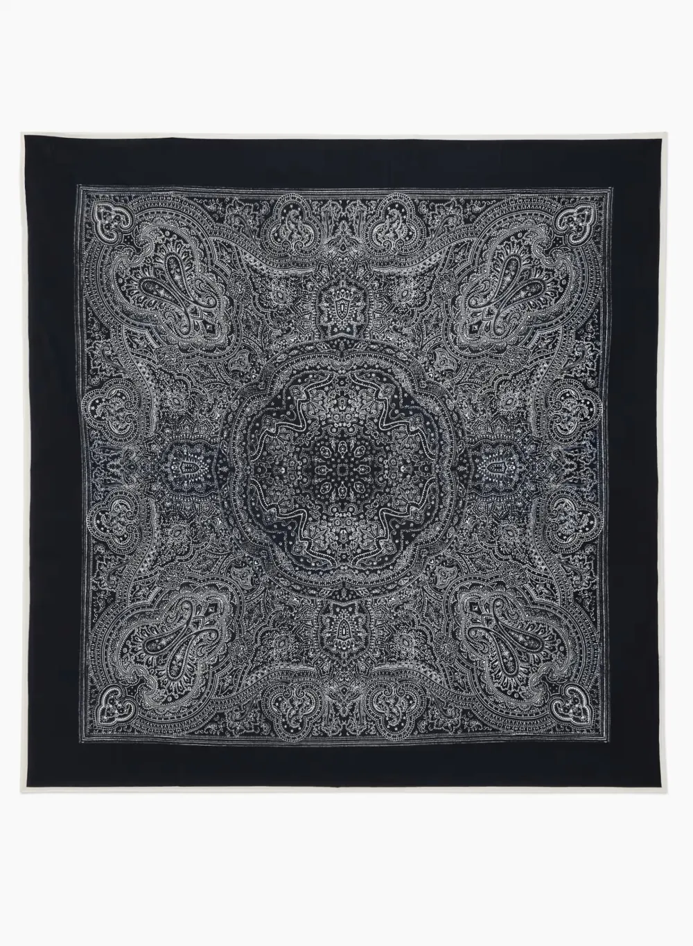 Large Paisley Cotton And Silk Scarf
