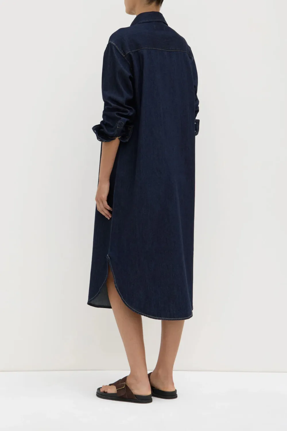 Recycled Cotton Mid Length Shirt Dress