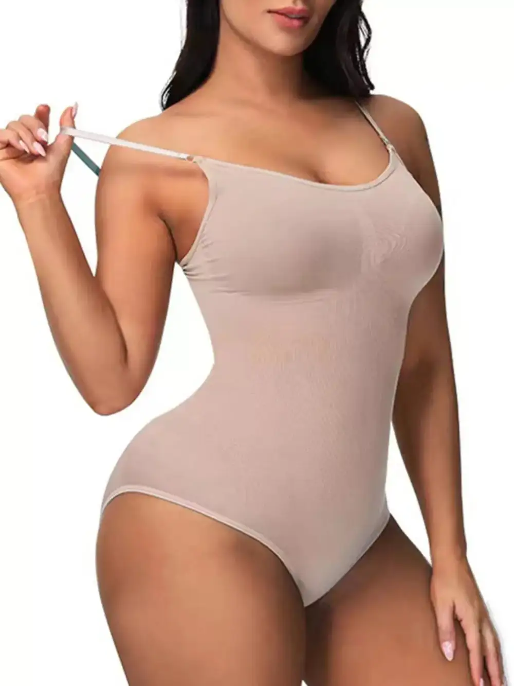 Adjustable-Strap Seamless Soft Shaping Bodysuit