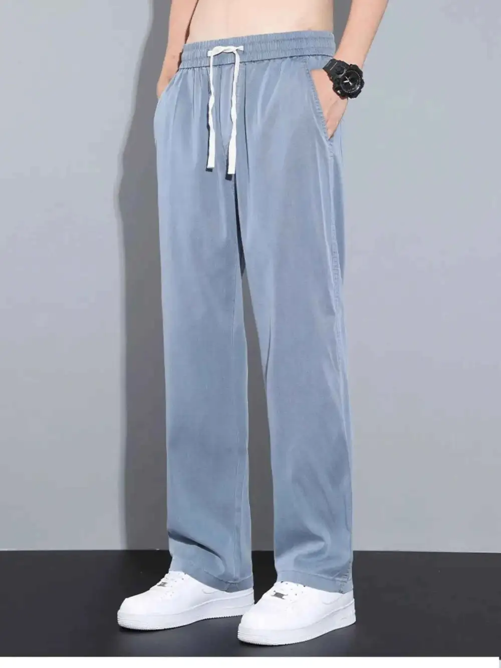 Casual Wide Leg Drawstring Pants
