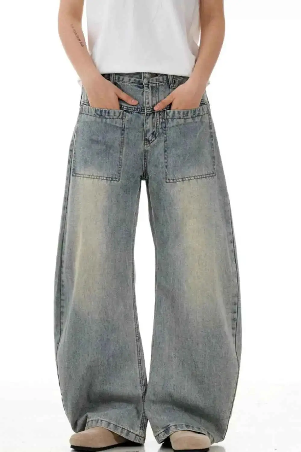 Modern Vintage Wash Wide Leg Jeans