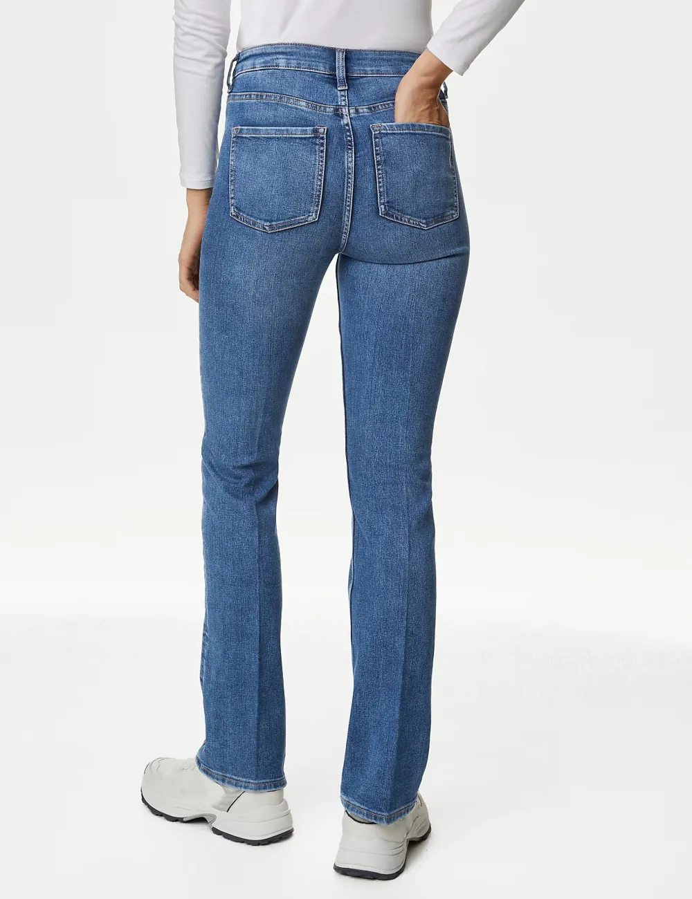 Womens Casual Slit Jeans