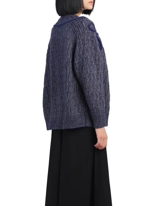 Textured Knit Cardigan Sweater