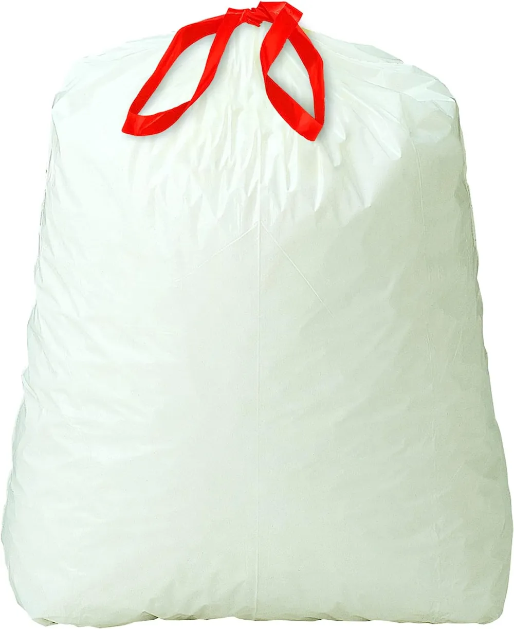 Basics Tall Kitchen Drawstring Trash Bags, 13 Gallon, Unscented, 120 Count (Previously Solimo)