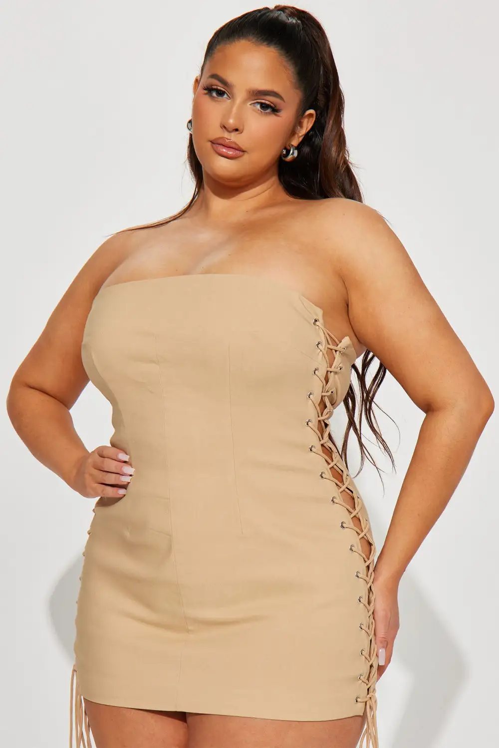 The Chella Mini Dress - Tan