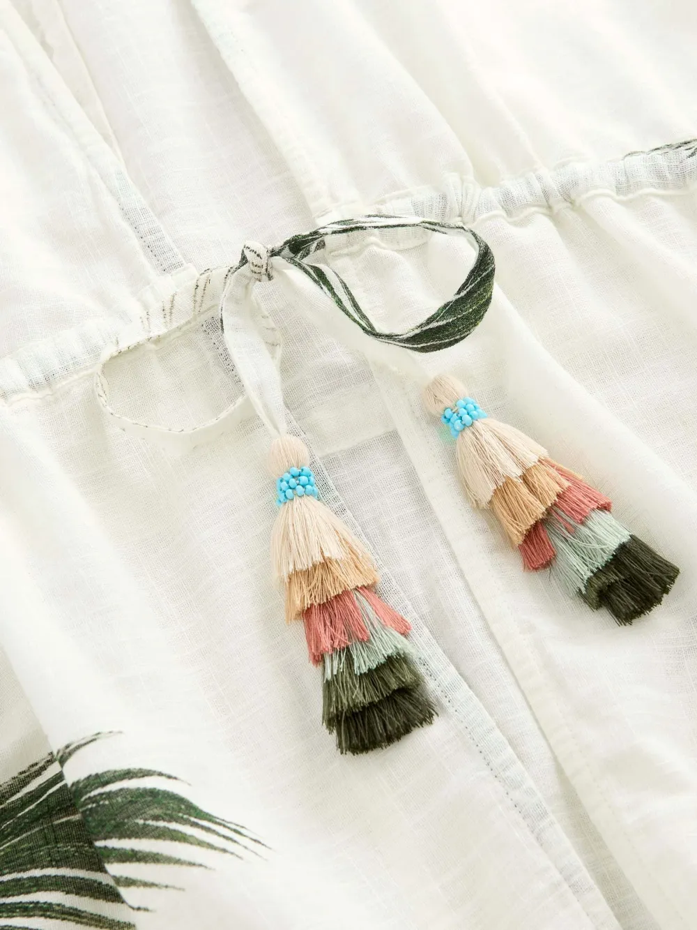 Beige Long-Sleeved Tie Waist Kimono Cardigan