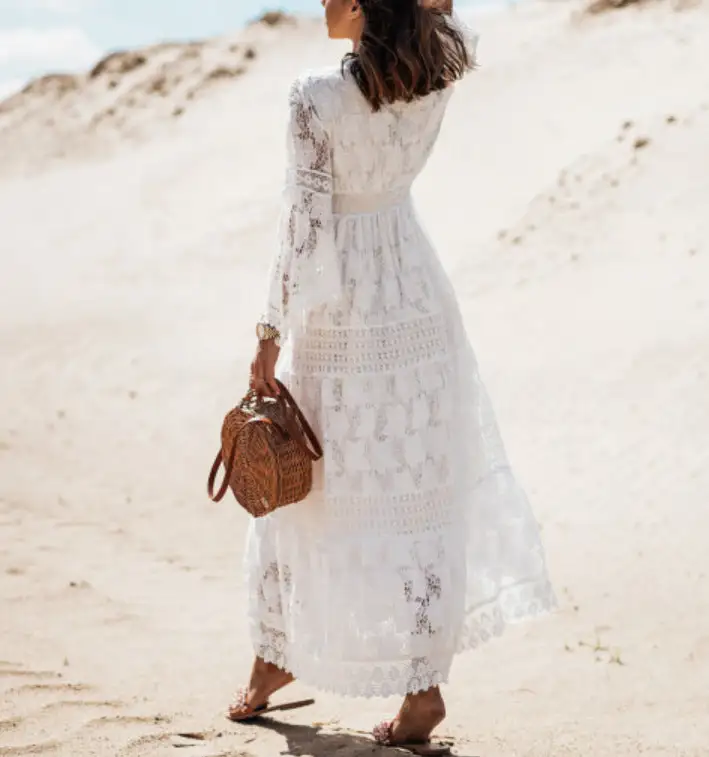 Boho Spirit White Maxi Dress