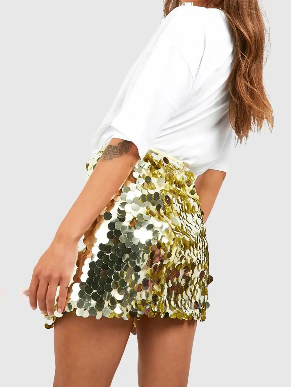 Classic Sequined Sequin Detail Skirt