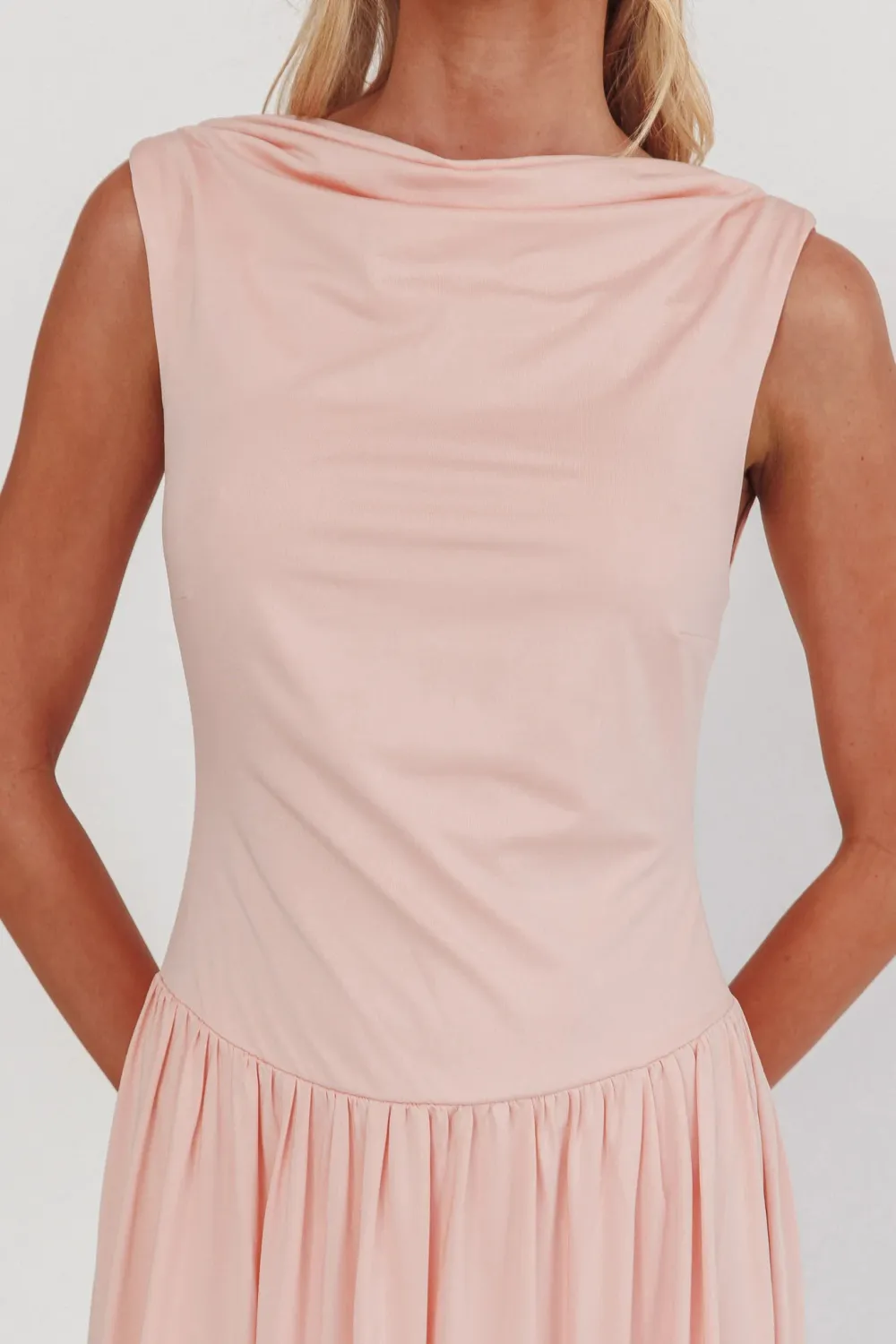 French Style Gentle Hollow Ribbon Long Skirt