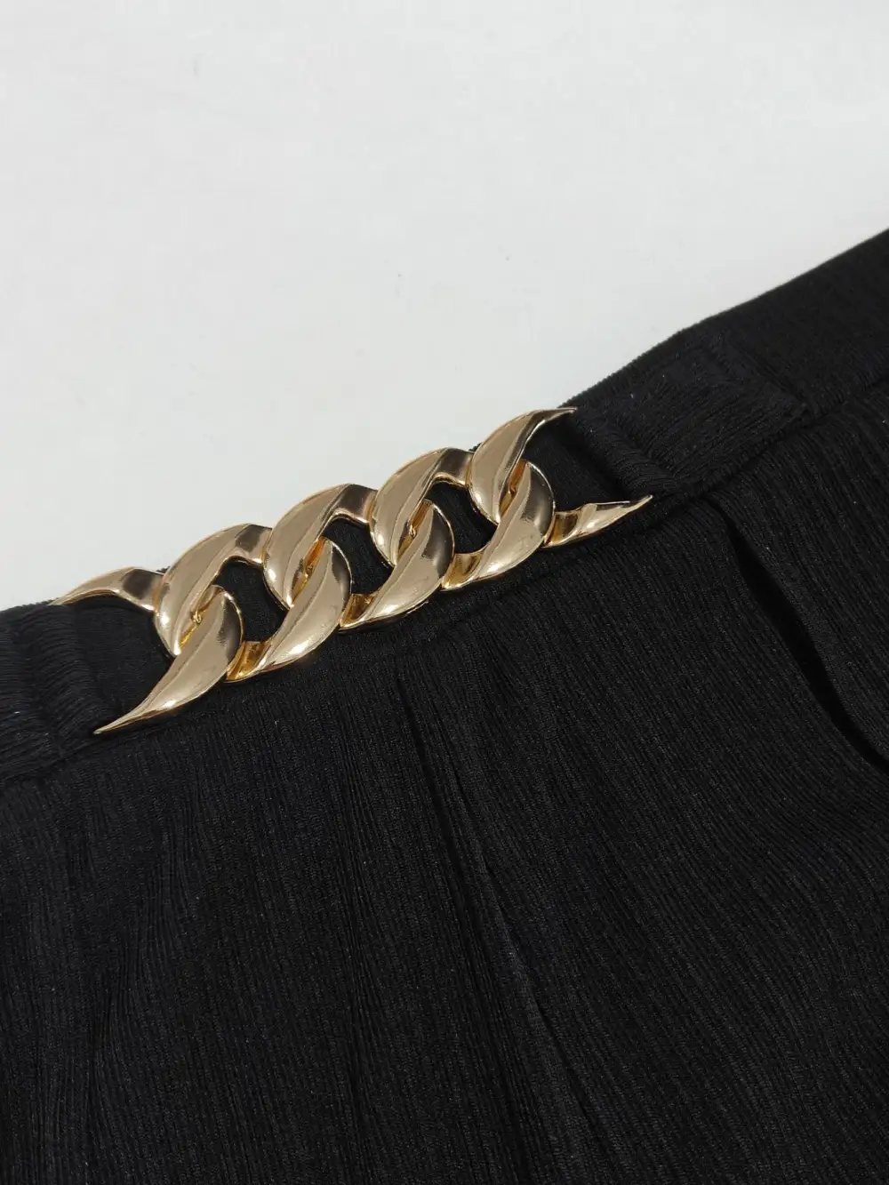 Chain Waist Wide Leg Pants